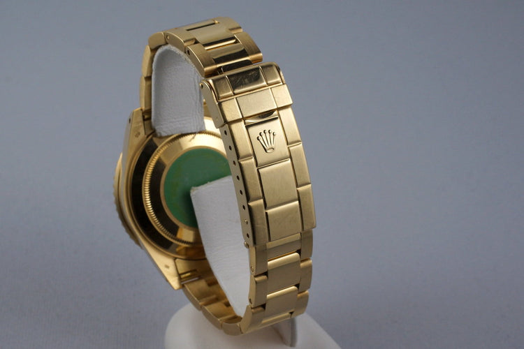 1991 Rolex YG Submariner 16618 Blue Dial
