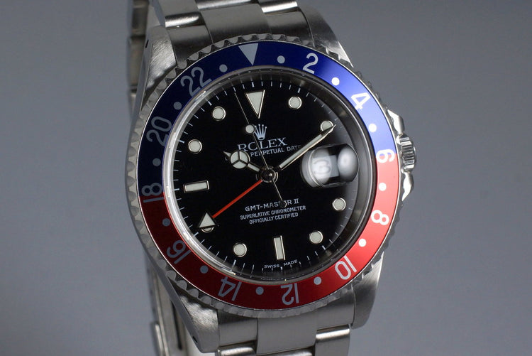 2000 Rolex GMT II 16710 with Box and Papers