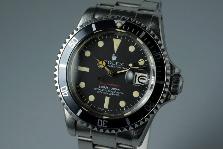 1972 Rolex Red Submariner 1680 Mark V Dial