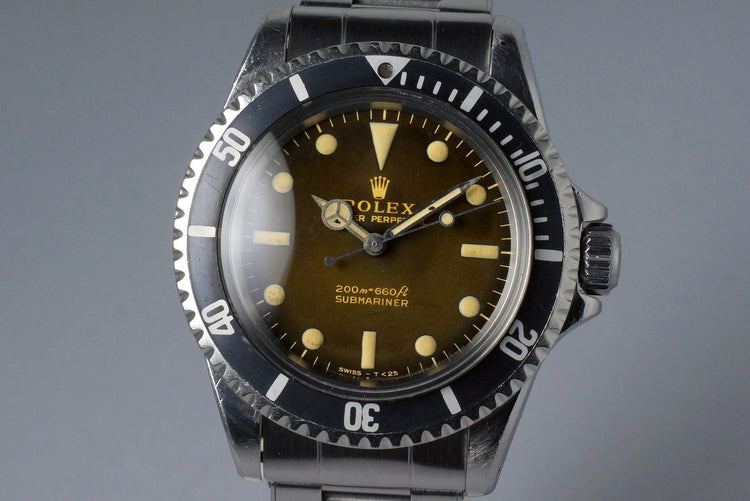 1965 Rolex Submariner 5513 Tropical Glossy Gilt Dial