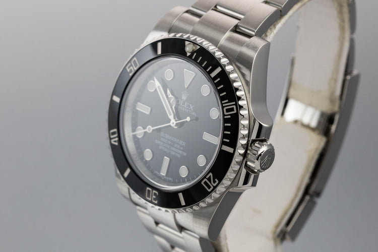 2016 Rolex Ceramic Submariner 114060 with Box and Papers