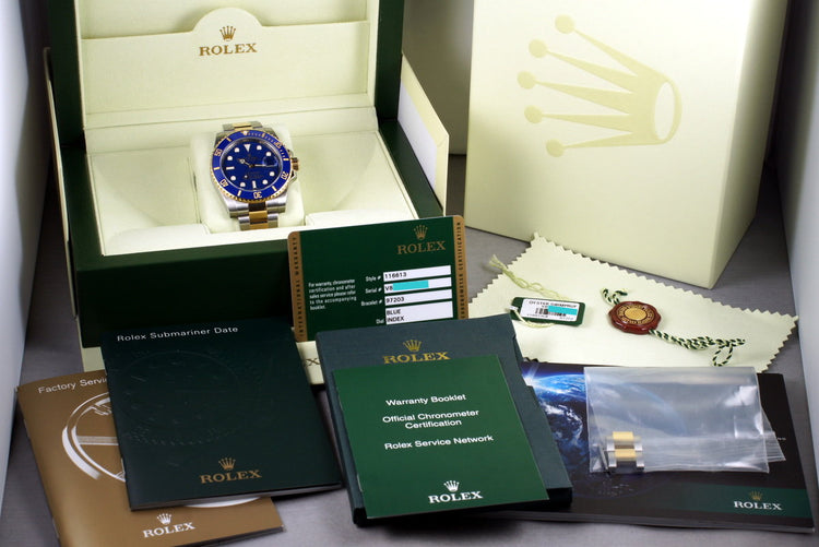 2009 Rolex Two Tone Submariner 116613 with Box and Papers