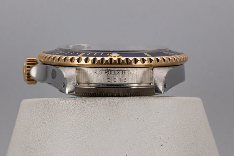 1993 Rolex Two-Tone Submariner 16613 Blue Dial