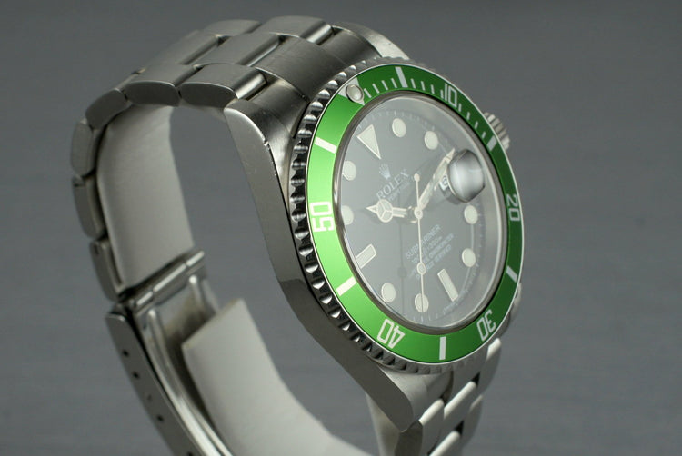 2004 Rolex Green Submariner 16610T
