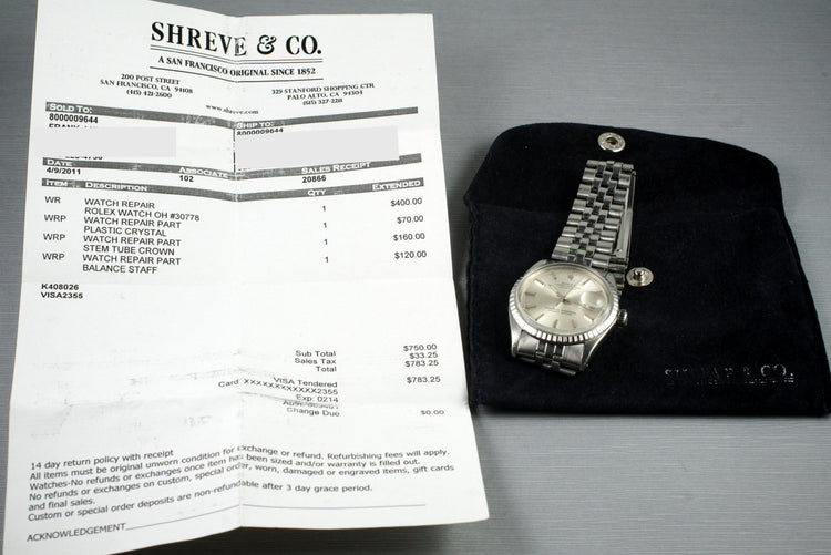 1971 Rolex DateJust 1603 with Service Papers