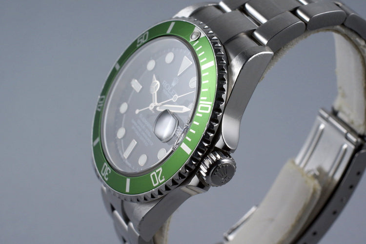 2004 Rolex Green Submariner 16610V Mark I Dial with RSC Service Estimate