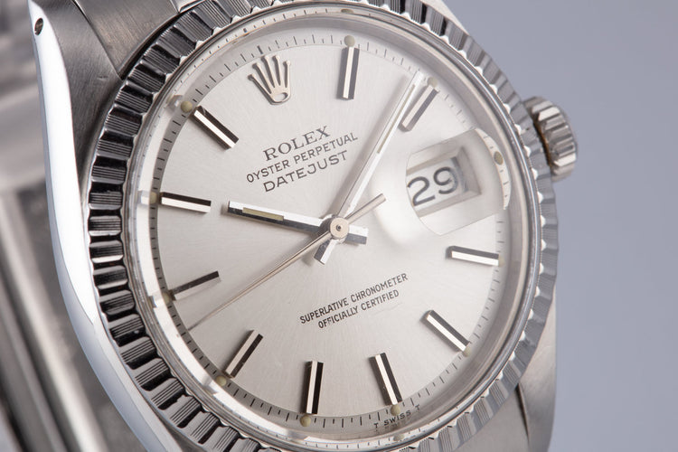 1977 Vintage Rolex DateJust 1603 Silver Dial