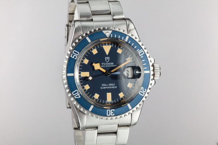 1979 Tudor Snowflake Submariner 94110 Blue Dial with Box and Papers