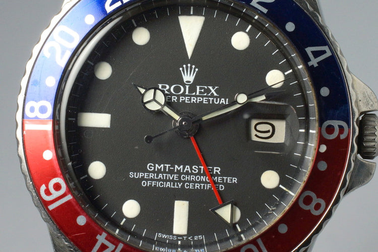 1964 Rolex GMT 1675 PCG with Newer Matte Tritium Dial