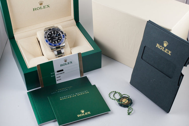 2017 Rolex GMT-Master II 116710 BLNR "Batman" with Box and Papers