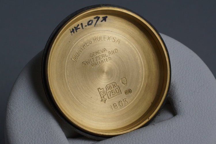 1978 Rolex YG Day Date 1803 Factory Diamond Red Vignette Dial