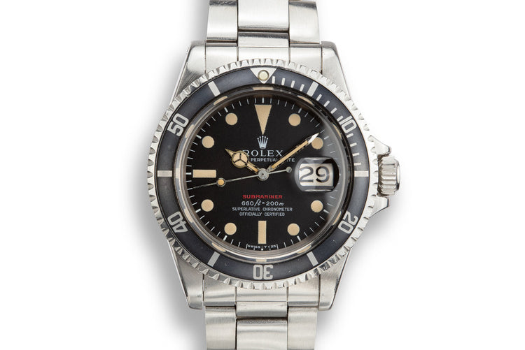 1970 Rolex Submariner 1680 with MK IV Red Dial