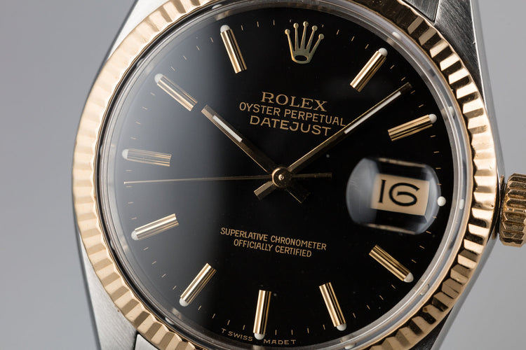 1987 Rolex Two-Tone DateJust 16013 Black Dial