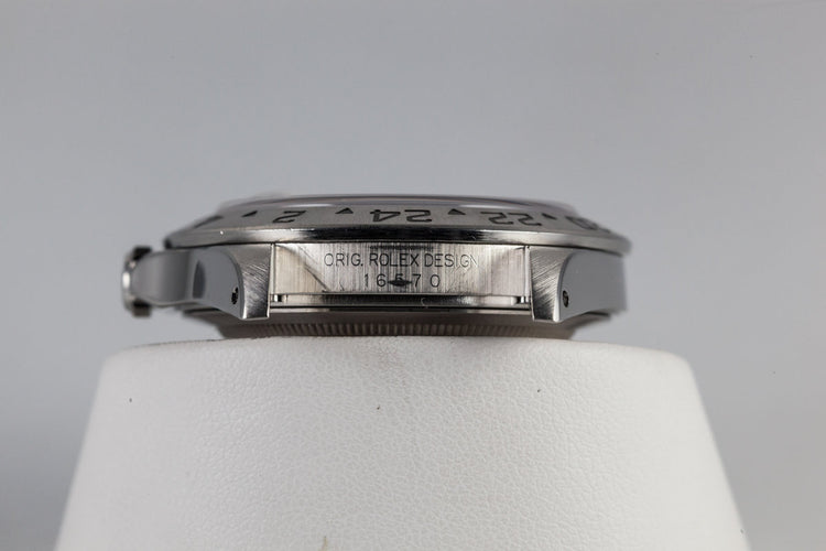 1999 Rolex Explorer II 16570 White SWISS only dial and Box and Papers