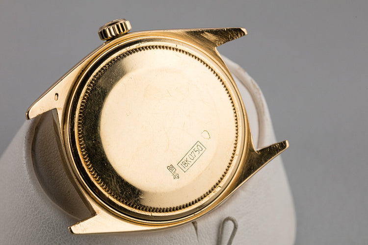 1964 Rolex 18K YG Morellis DateJust 1602 Silver Serpico Y Laino Dial with Service Papers