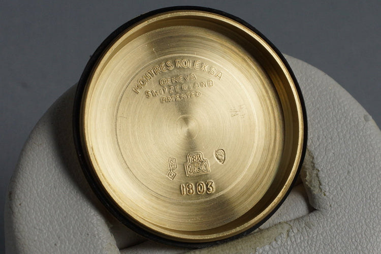 1968 Rolex YG Day-Date 1803 Matte Black Dial