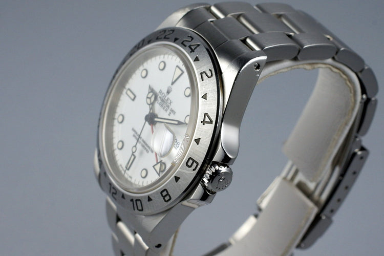 1997 Rolex Explorer II 16570 White Dial