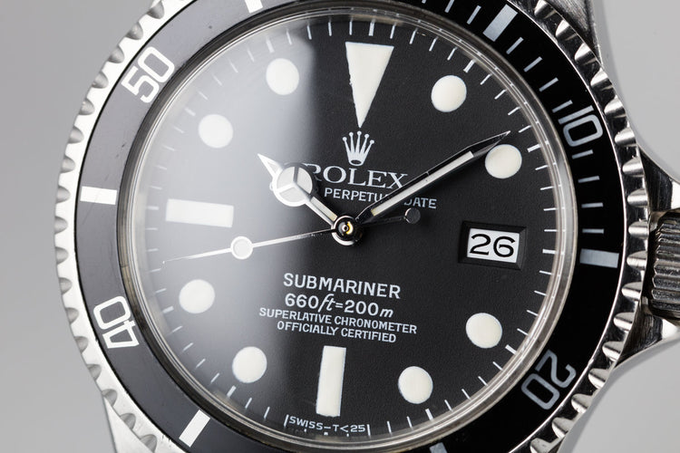 1969 Rolex 1680 Red Submariner Case with Service Dial