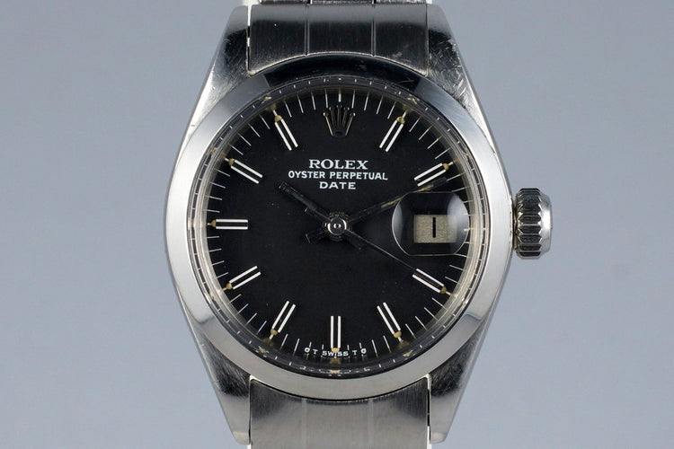 1972 Rolex Ladies Date 6916 Black Sigma Dial