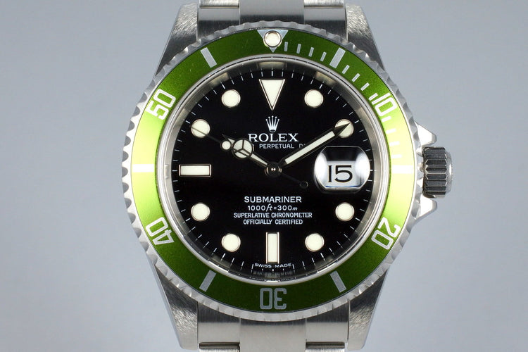 2006 Rolex Green Submariner 16610LV