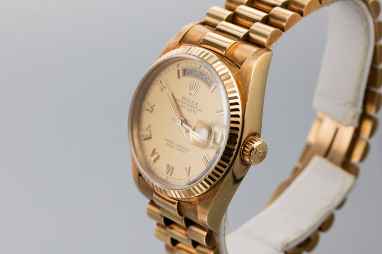 1986 Rolex Day-Date 18038 with Box and Papers