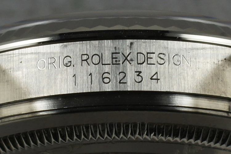 2006 Rolex Modern Datejust 116234 with Silver Stick Dial