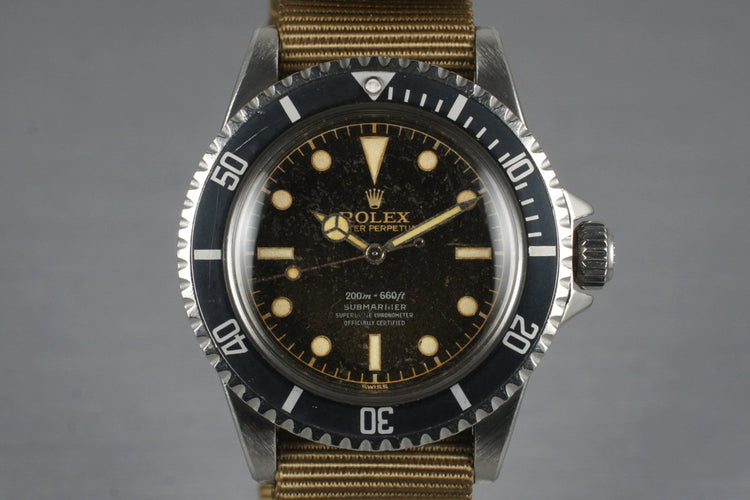 1960 Rolex Submariner 5512 PCG with Beautiful Silver 4 Line Dial