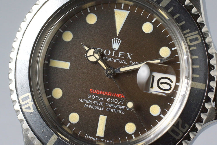 1969 Rolex Red Submariner 1680 BROWN Mark II Dial