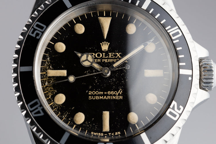 1966 Rolex Submariner 5513 with Gilt Bart Simpson Spider Dial