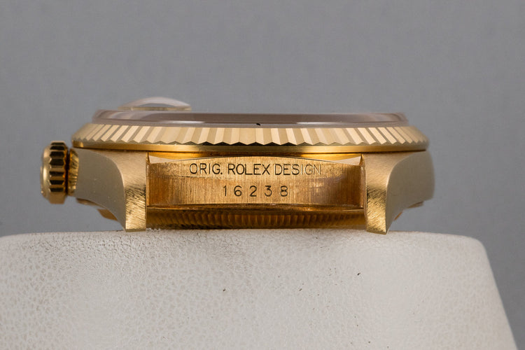 1995 Rolex 18K YG DateJust 16238 Champagne Dial