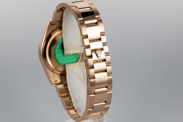 2005 Rolex 18K Rose Gold Day-Date118235 Diamond Meteorite Dial with Box and Papers