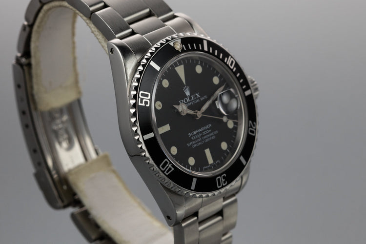 1983 Rolex Submariner 16800 Matte Dial