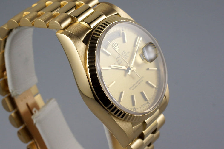 1985 Rolex YG Day Date 18038 with Papers