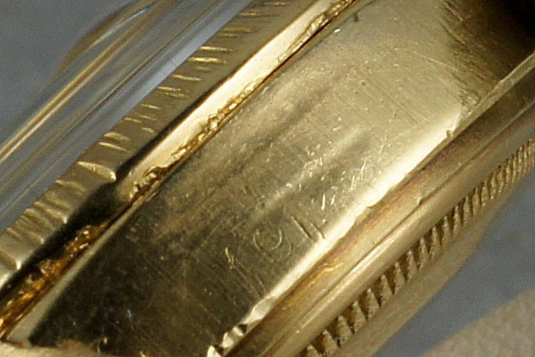 1968 Rolex 18K YG Bark President 1807