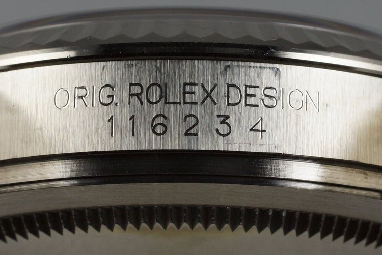 2009 Rolex DateJust 116234 Black Dial