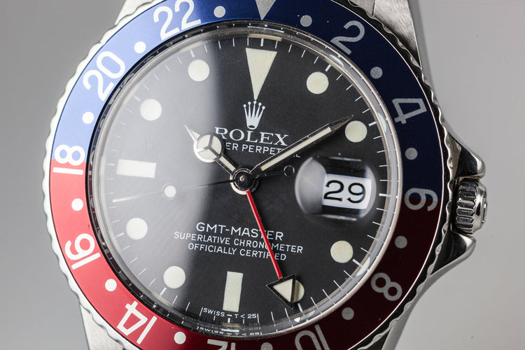 1981 Rolex GMT-Master 16750 Matte Dial with Pepsi Bezel Insert
