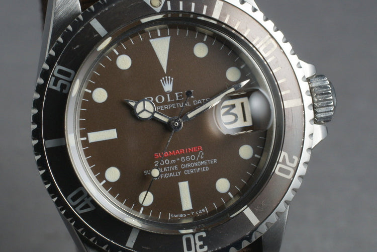 1969 Rolex Red Submariner 1680 Meters First Mark 3 BROWN dial