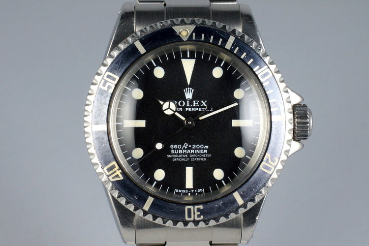1968 Rolex Submariner 5512 4 Line Serif Dial