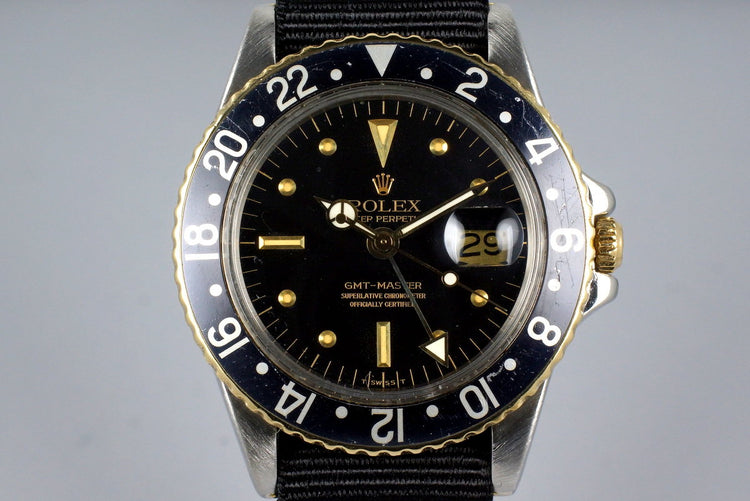 1979 Rolex Two Tone GMT 1675 Black Nipple Dial