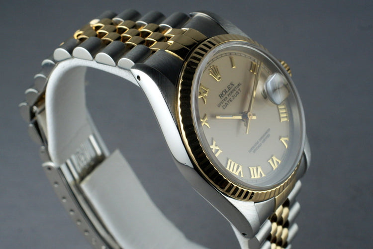 1988 Rolex 18K/SS DateJust 16233 with Cream Roman Dial