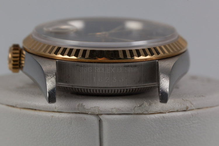 1995 Rolex Two Tone DateJust 16233 Glossy Black Dial