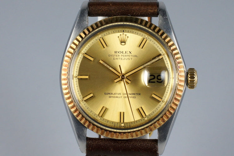 1972 Rolex Two Tone DateJust 1601 Champagne ‘Wide Boy’ Sigma Dial