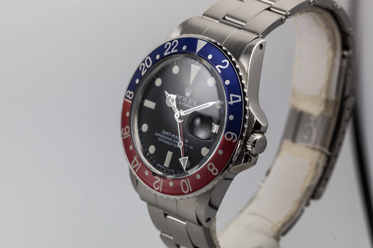 1970 Rolex GMT-Master 1675 with Pepsi Insert and Box and Papers
