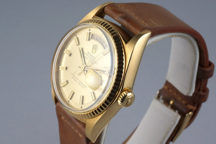 1970 Rolex YG Day-Date 1803 ‘Wide Boy’ Dial