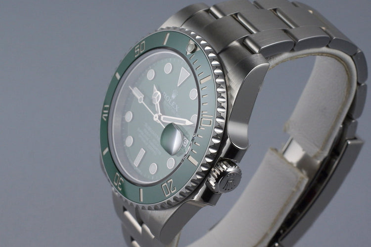 2016 Rolex Green Submariner 116610LV with Box and Papers MINT