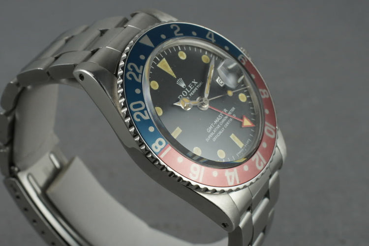 1967 Rolex GMT 1675 Mark 1 Dial with All Red 24 Hour Hand