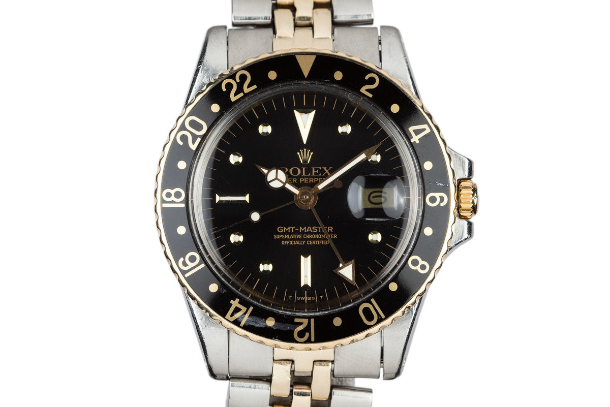 HQ Milton 1970 Rolex Two-Tone GMT-Master with Black Nipple Dial