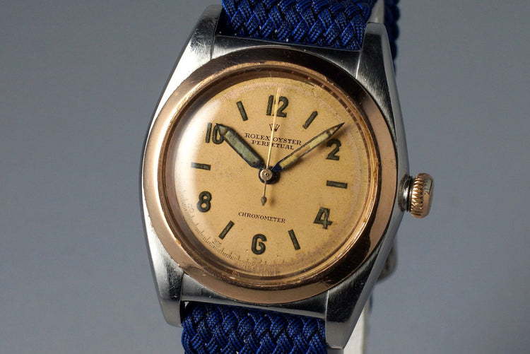 1944 Rolex Two Tone RG Bubble Back 3133