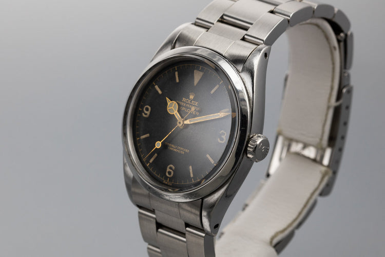 1957 Rolex Explorer I 6610 SWISS Only Gilt Dial with Service Papers