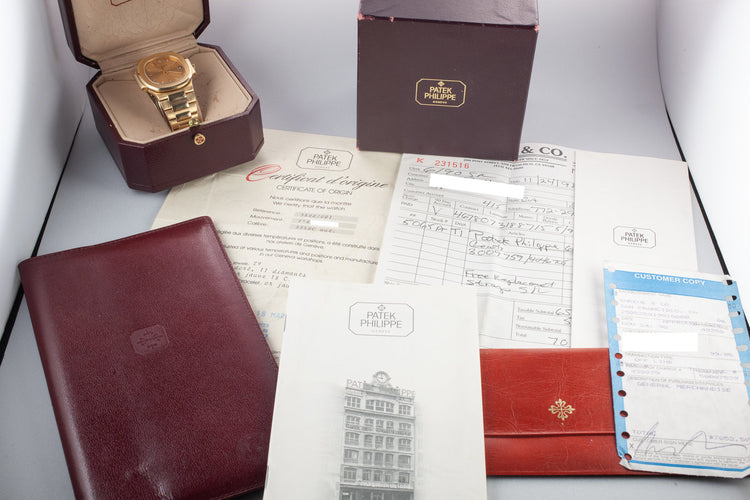 1985 18K YG Patek Philippe Nautilus 3800 with Box and Papers